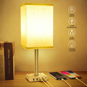 Table Lamp with USB Charger and Outlets, 500pcs