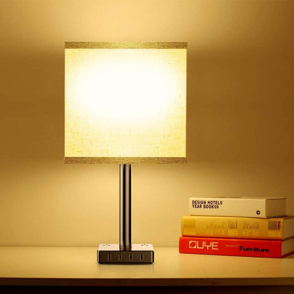 Table Lamp with USB Charger and Outlets, 500pcs