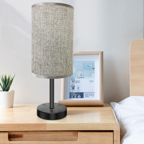 Table Lamp with USB Charger and Outlets, 500pcs