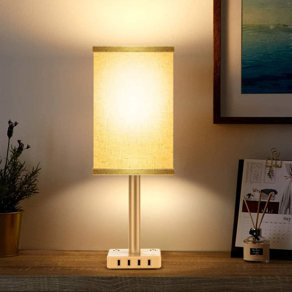 Table Lamp with USB Charger and Outlets, 500pcs