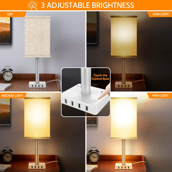 Table Lamp with USB Charger and Outlets, 500pcs