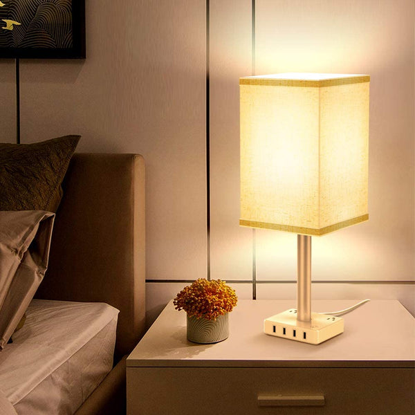 Table Lamp with USB Charger and Outlets, 500pcs