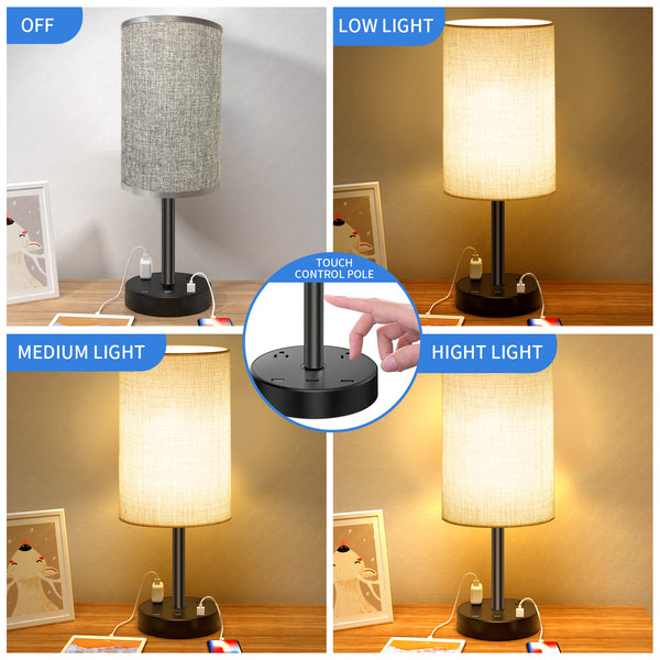 Table Lamp with USB Charger and Outlets, 500pcs