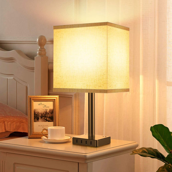 Table Lamp with USB Charger and Outlets, 500pcs